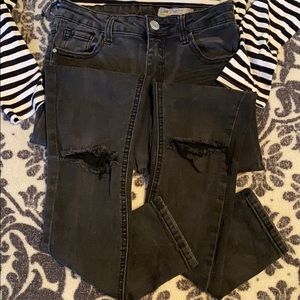 Distressed jeans skinny high waisted